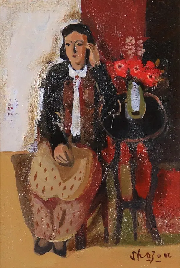 A Figure and a Flower