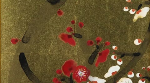 Red and White Plum Blossoms